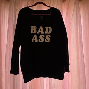 Torrid 2 Black 'BAD ASS' Graphic Sweatshirt